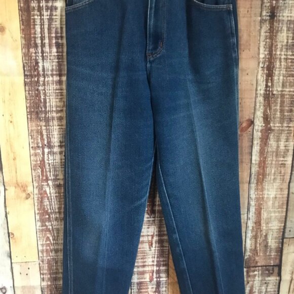 70's Taylor Togs Dark Denim Jeans With Embroidered Duck Size 27 x 27 - Picture 4 of 6